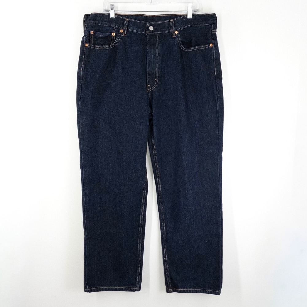 Levis 550 Relaxed Fit Jeans Men's 38x30 Dark Wash Straight Leg Denim Pants - Picture 3 of 12